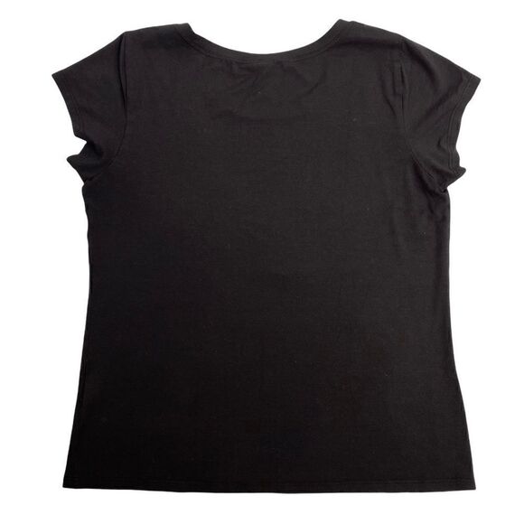 Eileen Fisher Rayon Brown Short Sleeve T-Shirt Blouse Womens Small Top - Picture 4 of 9